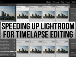 Speeding up Lightroom for timelapse editing