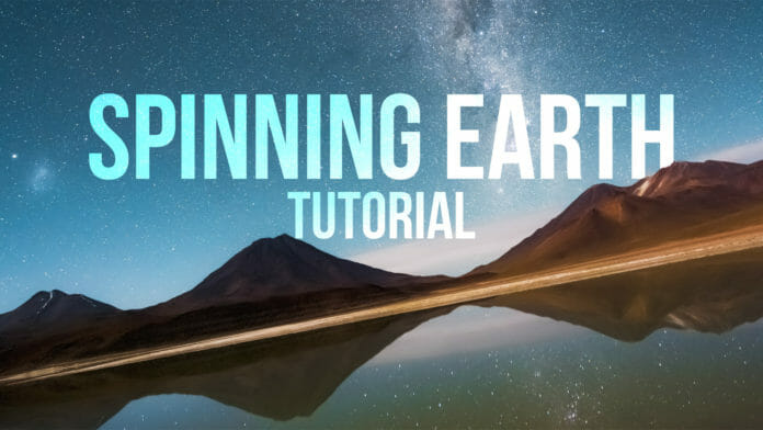 Spinning earth effect tutorial cover